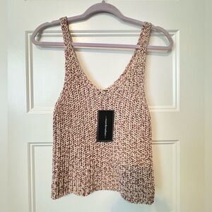 NWT Moon & Madison Marled Knit Tank Top Sleeveless V-Neck Size Small
